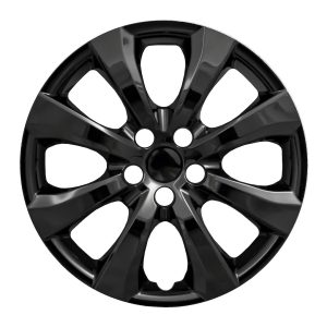 Coast to Coast Wheel Cover, 16 Inch, Eight Spoke, Painted Glossy Black, ABS Plastic, Set of 4 – IWC54216BLK