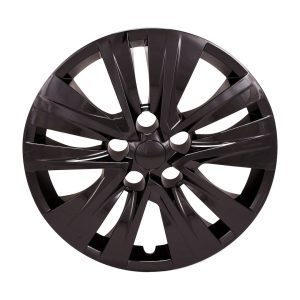 Coast to Coast Wheel Cover, 16 Inch, 5 Double Spoke, Painted, Gloss Black, ABS Plastic, Set of 4, Compatible with Steel Wheels – 54616BLK