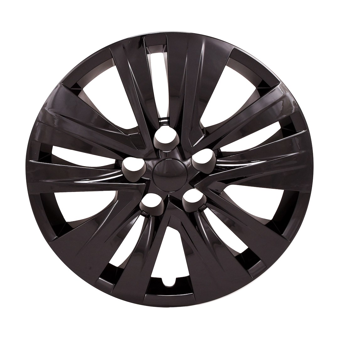 Coast to Coast Wheel Cover, 16 Inch, 5 Double Spoke, Painted, Gloss Black, ABS Plastic, Set of 4, Compatible with Steel Wheels – 54616BLK