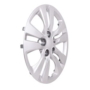 Coast to Coast Wheel Cover, 16 Inch, 5 Split Spoke, Painted, Silver, ABS Plastic, Set of 4, Fits Over OEM Wheel – 54816S