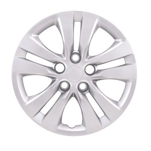 Coast to Coast Wheel Cover, 16 Inch, 5 Split Spoke, Painted, Silver, ABS Plastic, Set of 4, Fits Over OEM Wheel – 54816S