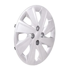 Coast to Coast Wheel Cover, 15 Inch, 8 Spoke, Painted, Silver, ABS Plastic, Set of 4, Fits Over OEM Wheel – 54915S