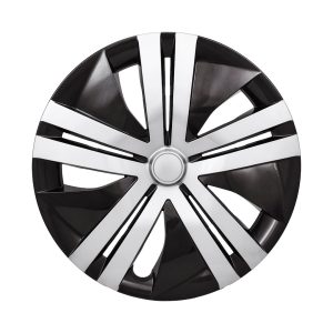 Coast to Coast Wheel Cover, 16 Inch, 10 Spoke, Painted, Black/ Silver, Automotive Grade ABS, Set of 4 – IWC55116SB