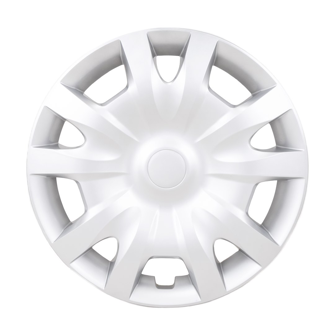 Coast to Coast Wheel Cover, 16 Inch, 10 Spoke, Painted, Silver, Automotive Grade ABS, Set of 4 – IWC55316S