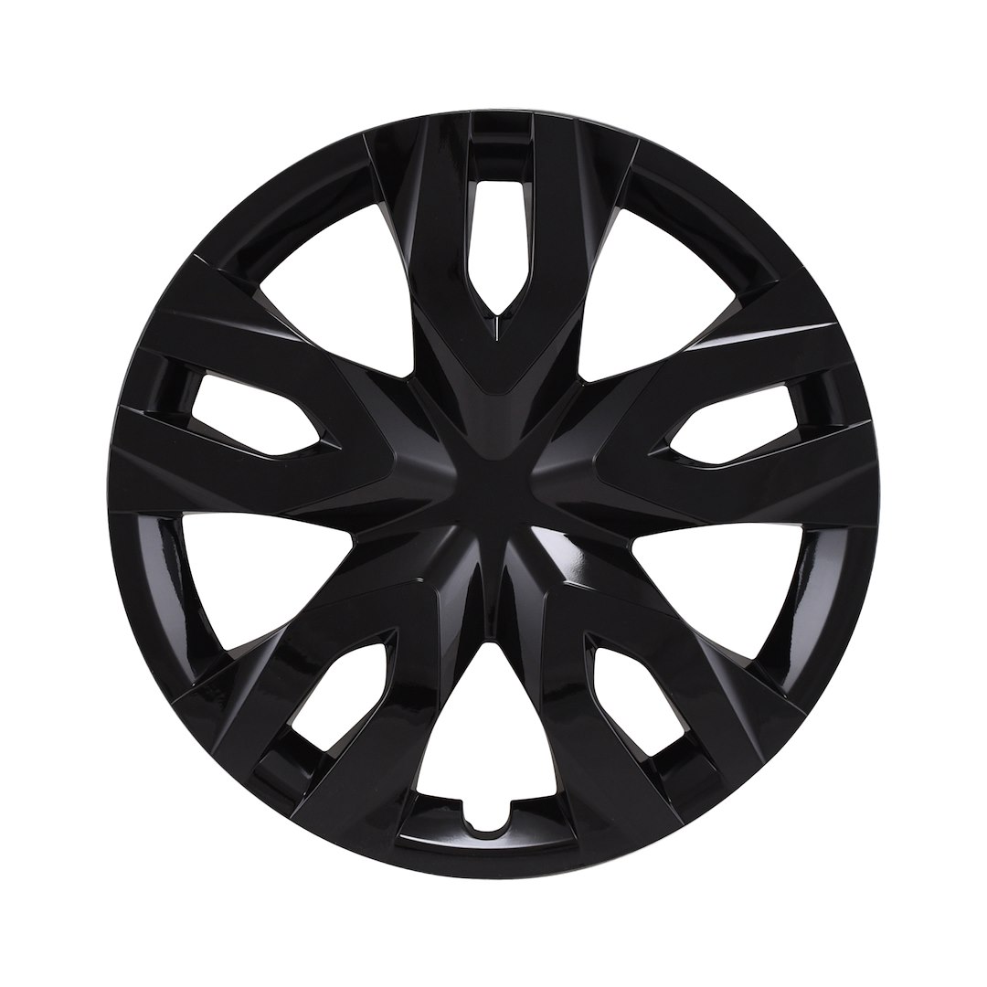 Coast to Coast Wheel Cover, 17 Inch, 7 Double Spoke, Painted, Gloss Black, Automotive Grade ABS, Set of 4 – IWC55617BLK