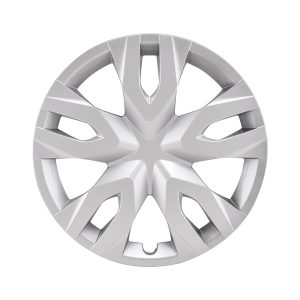 Coast to Coast Wheel Cover, 17 Inch, 7 Double Spoke, Painted, Silver, Automotive Grade ABS, Set of 4 – IWC55617S