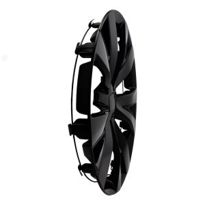 Coast to Coast Wheel Cover, 16 Inch, 5 V Spoke, Painted, Gloss Black, Automotive Grade ABS, Set of 4, Fits Over OEM Steel Wheel – IWC55916BLK