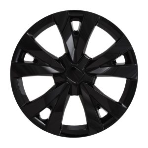 Coast to Coast Wheel Cover, 16 Inch, 5 V Spoke, Painted, Gloss Black, Automotive Grade ABS, Set of 4, Fits Over OEM Steel Wheel – IWC55916BLK