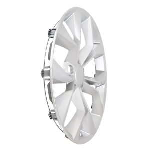 Coast to Coast Wheel Cover, 17 Inch, 10 Spokes, Painted, Silver, ABS Plastic, Set of 4, Fits Over OEM Wheel – 56217S