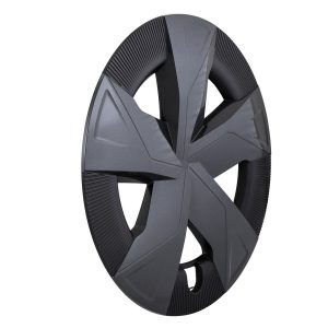 Coast to Coast Wheel Cover, 17 Inch, 5 Spokes, Painted, Charcoal/ Black, ABS Plastic, Set of 4, Fits Over OEM Wheel – 56317CB