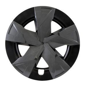 Coast to Coast Wheel Cover, 17 Inch, 5 Spokes, Painted, Charcoal/ Black, ABS Plastic, Set of 4, Fits Over OEM Wheel – 56317CB