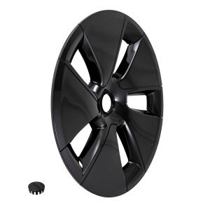 Coast to Coast Wheel Cover, 18 Inch, 5 Spoke, Painted, Gloss Black, Plastic, Set of 4, Fits Over OEM Steel Wheel – 56518BLK