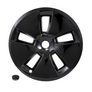 Coast to Coast Wheel Cover, 18 Inch, 5 Spoke, Painted, Gloss Black, Plastic, Set of 4, Fits Over OEM Steel Wheel – 56518BLK