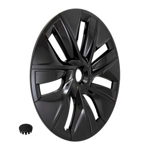 Coast to Coast Wheel Cover, 19 Inch, 7 Spoke, Painted, Gloss Black, Plastic, Set of 4, Fits Over OEM Steel Wheel – 56619BLK
