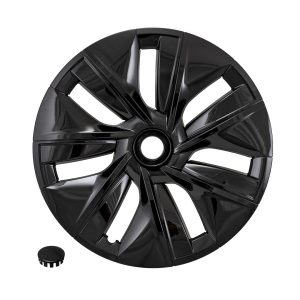 Coast to Coast Wheel Cover, 19 Inch, 7 Spoke, Painted, Gloss Black, Plastic, Set of 4, Fits Over OEM Steel Wheel – 56619BLK