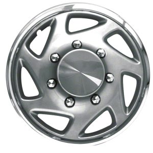 Coast to Coast Wheel Cover, 15 Inch, Silver with Chrome Plated Ring, Plastic, Set of 4 – IWC9415C