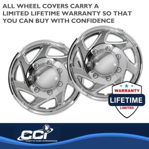 Coast to Coast Wheel Cover, 16 Inch, Chrome Plated, Plastic, Set of 4, Spring Steel Clip – IWC9416AC