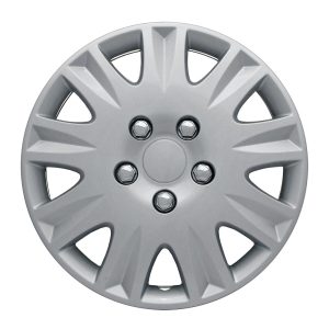 Coast to Coast Wheel Cover, 15 Inch, 9 Spoke, Silver, Plastic, Set of 4, Standard Leg – IWCB811115S