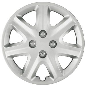 Coast to Coast Wheel Cover, 15 Inch, 7 Spoke, Silver, Plastic, Set of 4, Standard Leg – IWCB890215S