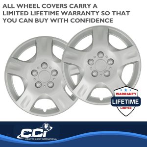Coast to Coast Wheel Cover, 16 Inch, 5 Spoke, Silver, Plastic, Set of 4, Standard Leg – IWCB94216S
