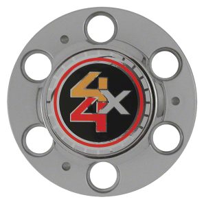 Coast to Coast Wheel Center Cap, Closed Style Caps with 4X4 Logo, Chrome Plated, ABS Plastic, Bolt-On, Set of 4, With Mounting Screws – IWCC2040R
