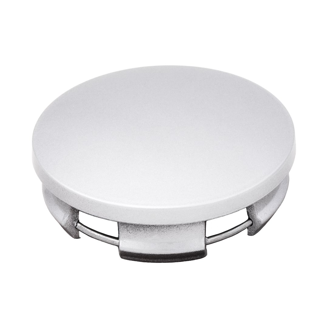 Coast to Coast Wheel Center Cap, OEM, 2-1/2 Inch Diameter, 0.75 Inch Height, Closed Style, Painted, Silver, ABS Plastic, Snap on, Set of 4 – IWCC9107S