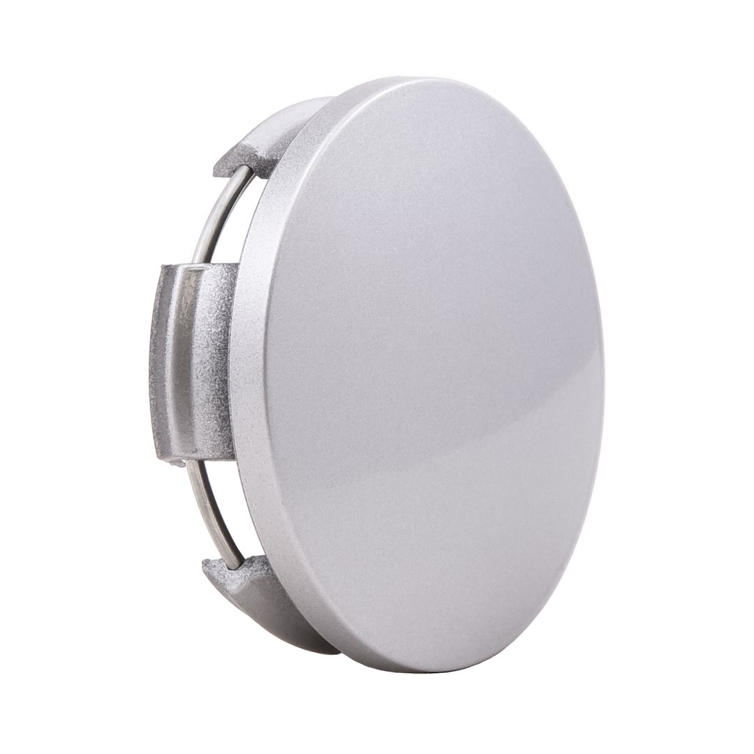 Coast to Coast Wheel Center Cap, OEM, 2-1/2 Inch Diameter, 0.75 Inch Height, Closed Style, Painted, Silver, ABS Plastic, Snap on, Set of 4 – IWCC9107S