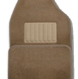 Coast to Coast Floor Mat, Universal, Dark Tan, Carpet with Driver with Heel Pad, Set of 4 – IWCCCFMDT