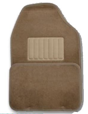 Coast to Coast Floor Mat, Universal, Dark Tan, Carpet with Driver with Heel Pad, Set of 4 – IWCCCFMDT