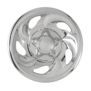 Coast to Coast Wheel Skin, Impostor ®, 16 Inch, 5 Directional Spokes, Snap-On, Plated, Chrome, ABS Plastic, Set of 4 – IWCIMP01X