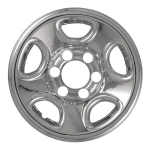 Coast to Coast Wheel Skin, Impostor ®, 16 Inch, 5 Flat Spokes, Snap-On, Plated, Chrome, ABS Plastic, Set of 4 – IWCIMP08X