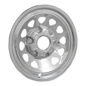 Coast to Coast Wheel Skin, Impostor ®, 17 Inch, 12 Hole, Snap-On, Plated, Chrome, ABS Plastic, Set of 4 – IWCIMP100X
