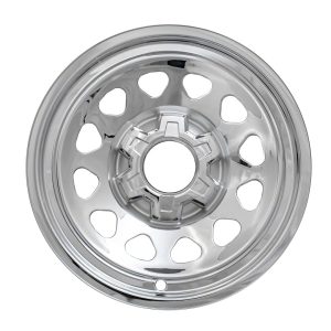 Coast to Coast Wheel Skin, Impostor ®, 17 Inch, 12 Hole, Snap-On, Plated, Chrome, ABS Plastic, Set of 4 – IWCIMP100X