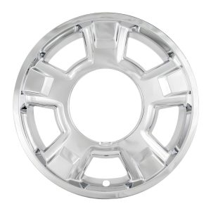 Coast to Coast Wheel Skin, Impostor ®, 17 Inch, 5 Spokes with Cc Cutout, Snap-On, Plated, Chrome, ABS Plastic, Set of 4 – IWCIMP326X