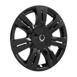 Coast to Coast Wheel Skin, Impostor ®, 18 Inch, 7 Double Spokes, Snap-On, Painted, Gloss Black, ABS Plastic, Set of 4 – IWCIMP357BLK
