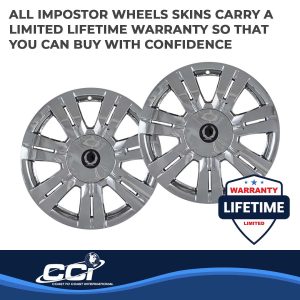 Coast to Coast Wheel Skin, Impostor ®, 18 Inch, 7 Double Spokes, Snap-On, Plated, Chrome, ABS Plastic, Set of 4 – IWCIMP357X