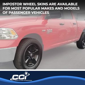 Coast to Coast Wheel Skin, Impostor ®, 20 Inch, 5 Spokes, Snap-On, Painted, Gloss Black, ABS Plastic, Set of 4 – IWCIMP361BLK
