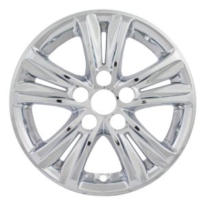 Coast to Coast Wheel Skin, Impostor ®, 16 Inch, 5 Split Spokes, Snap-On, Plated, Chrome, ABS Plastic, Set of 4 – IWCIMP363X