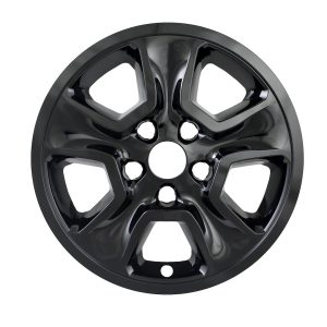 Coast to Coast Wheel Skin, Impostor ®, 17 Inch, 5 Spokes, Snap-On, Painted, Gloss Black, ABS Plastic, Set of 4 – IWCIMP365BLK