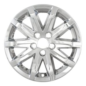 Coast to Coast Wheel Skin, Impostor ®, 17 Inch, 10 Spokes, Snap-On, Plated, Chrome, ABS Plastic, Set of 4 – IWCIMP368X