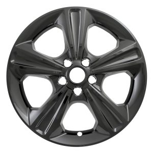 Coast to Coast Wheel Skin, Impostor ®, 17 Inch, 5 Spokes, Snap-On, Painted, Gloss Black, ABS Plastic, Set of 4 – IWCIMP371BLK