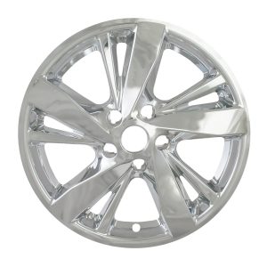 Coast to Coast Wheel Skin, Impostor ®, 17 Inch, 5 Double Spokes, Snap-On, Plated, Chrome, ABS Plastic, Set of 4 – IWCIMP378X
