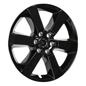 Coast to Coast Wheel Skin, Impostor ®, 20 Inch, 6 Spokes, Snap-On/Center Retention, Painted, Gloss Black, ABS Plastic, Set of 4 – IWCIMP380BLK