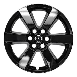 Coast to Coast Wheel Skin, Impostor ®, 20 Inch, 6 Spokes, Snap-On/Center Retention, Painted, Gloss Black, ABS Plastic, Set of 4 – IWCIMP380BLK