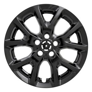 Coast to Coast Wheel Skin, Impostor ®, 17 Inch, 10 Vent, Snap-On/Center Retention, Painted, Gloss Black, ABS Plastic, Set of 4 – IWCIMP382BLK