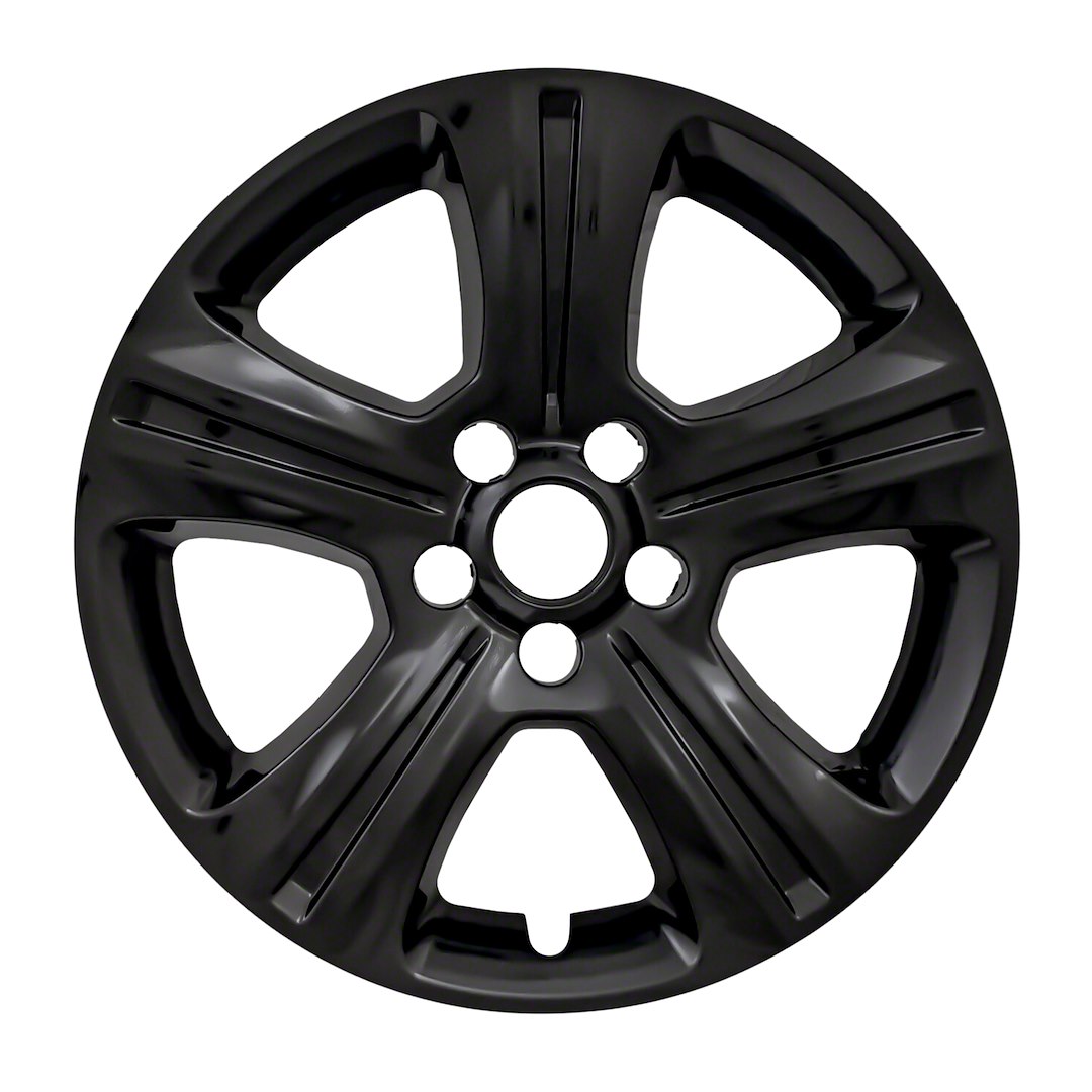 Coast to Coast Wheel Skin, Impostor ®, 17 Inch, 5 Split Spokes, Snap-On, Painted, Gloss Black, ABS Plastic, Set of 4 – IWCIMP383BLK