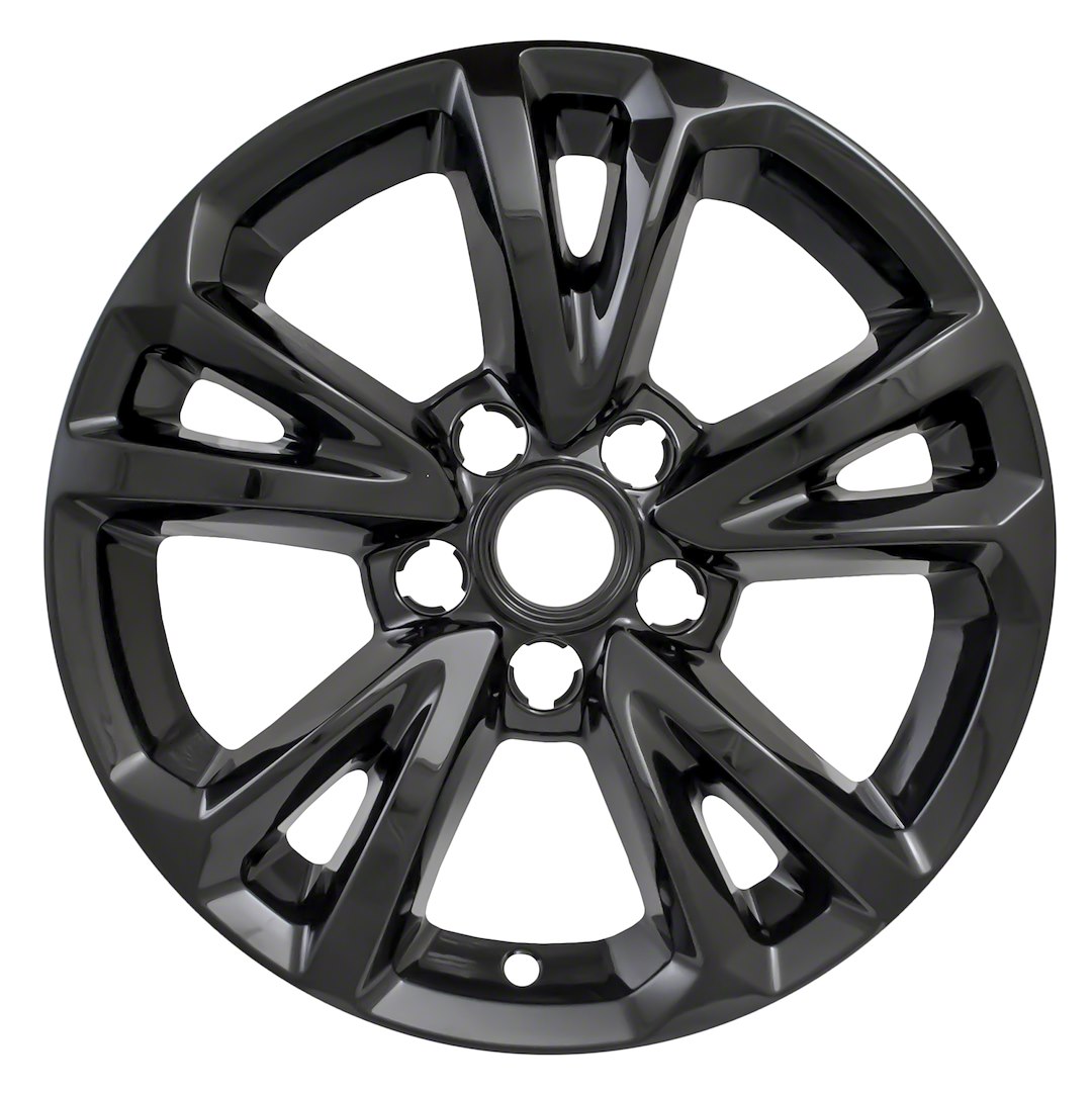 Coast to Coast Wheel Skin, Impostor ®, 17 Inch, 5 V Spokes, Snap-On, Painted, Gloss Black, ABS Plastic, Set of 4 – IWCIMP384BLK