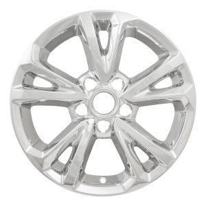 Coast to Coast Wheel Skin, Impostor ®, 17 Inch, 5 V Spokes, Snap-On, Plated, Chrome, ABS Plastic, Set of 4 – IWCIMP384X