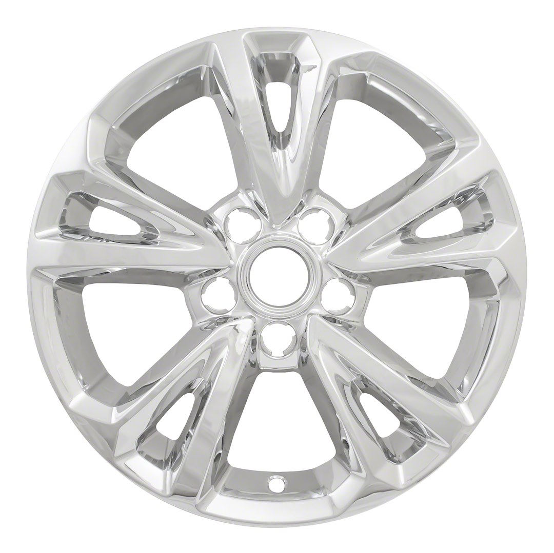 Coast to Coast Wheel Skin, Impostor ®, 17 Inch, 5 V Spokes, Snap-On, Plated, Chrome, ABS Plastic, Set of 4 – IWCIMP384X