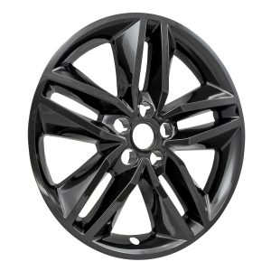 Coast to Coast Wheel Skin, Impostor ®, 18 Inch, 5 Double Spokes, Snap-On, Painted, Gloss Black, ABS Plastic, Set of 4 – IWCIMP385BLK